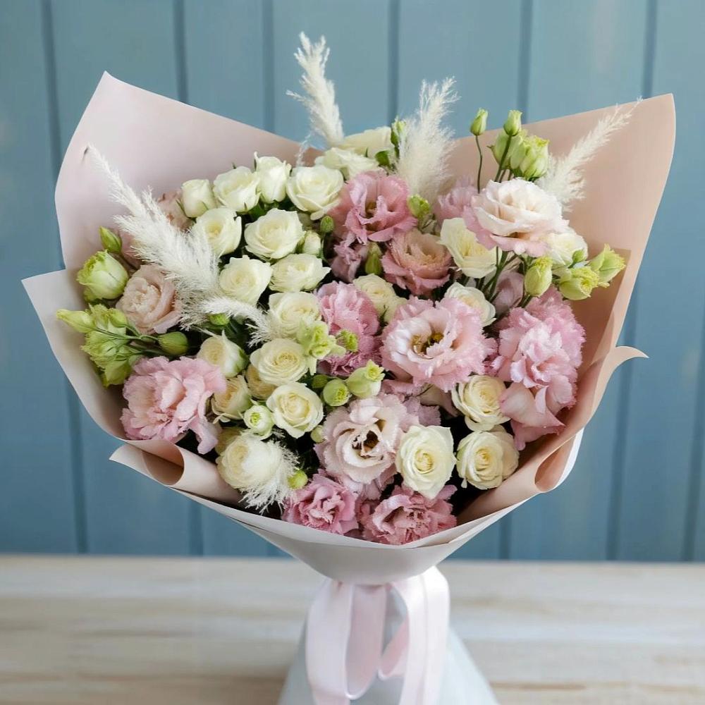 Букет цветов из: Альстромерии и Розы в Рождествено