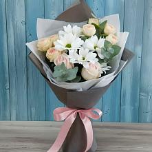 Букет цветов из:  Хризантемы и Розы в Рождествено