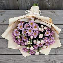Букет цветов из:  Розы и Хризантемы в Рождествено