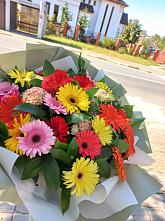 Букет цветов из:  Герберы #REPLACE_PRED# Рождествено