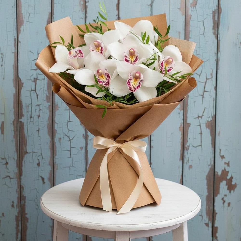Букет цветов из: Орхидеи и Розы в Рождествено