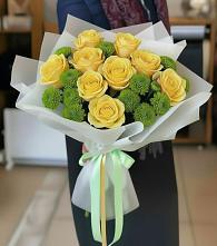 Букет цветов из:  Хризантемы и Розы в Рождествено