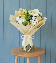 Букет цветов из:  Хризантемы и Розы #REPLACE_PRED# Рождествено