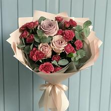 Букет цветов из:  Гвоздики и Розы #REPLACE_PRED# Рождествено