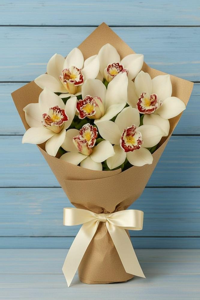 Букет цветов из: Орхидеи и Розы в Рождествено